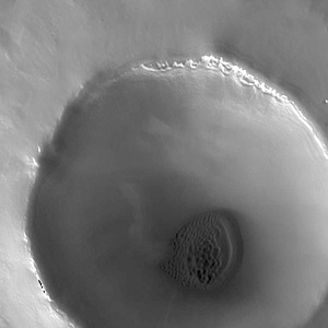 Dunes in a crater THEMIS Image of the Day