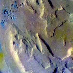 Ares Vallis flood channel flase color (THEMIS_IOTD_20141231)