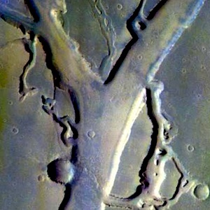 Granicus Valles false color (THEMIS_IOTD_20150112)