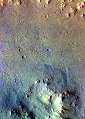 Crater floor in Terra Cimmeria — false color (THEMIS_IOTD_20150424)