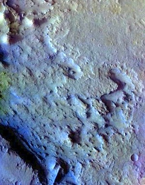 Schaeberle Crater — false color (THEMIS_IOTD_20150422)