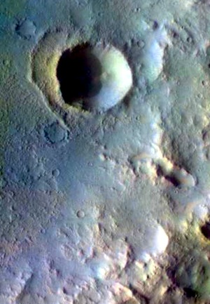 Terra Cimmeria crater – false color (THEMIS_IOTD_20150401)