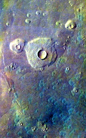 Pedestal craters on Acidalia Planitia (THEMIS_IOTD_20151007)