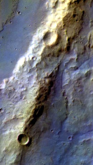 Lava's edge in Terra Sirenum (THEMIS_IOTD_20160314)