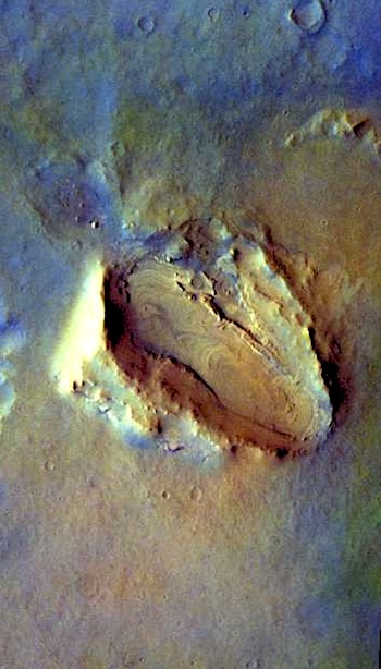 Oblique impact in Arabia Terra (THEMIS_IOTD_20160630)