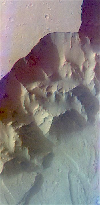 Canyon's edge in Ganges Chasma (THEMIS_IOTD_20170317)