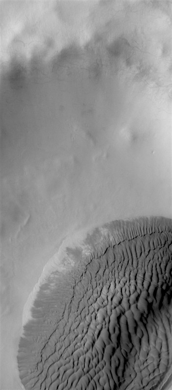 Sand sheet in crater (THEMIS_IOTD_20170330)