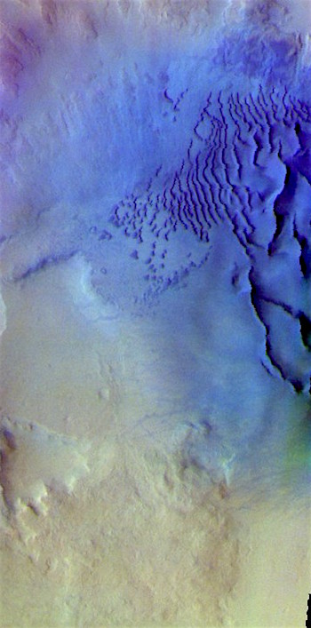 False color dunes in a Noachis crater (THEMIS_IOTD_20170522)