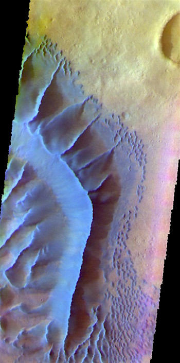 Russell Crater dunes false color (THEMIS_IOTD_20170707)