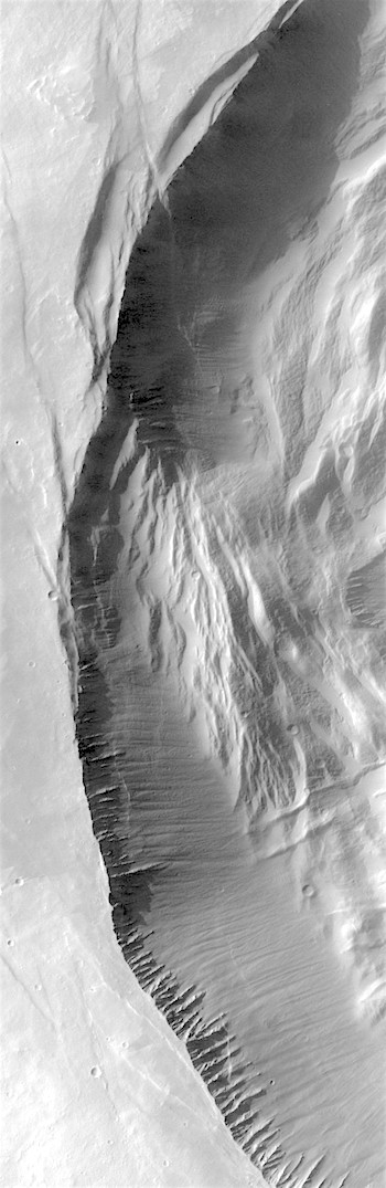 Fault-driven collapse on Pavonis Mons (THEMIS_IOTD_20171108)