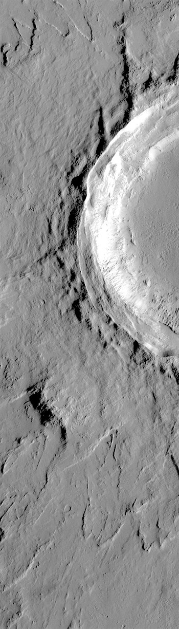 Layers of ejecta around crater in Tharsis (THEMIS_IOTD_20180823)