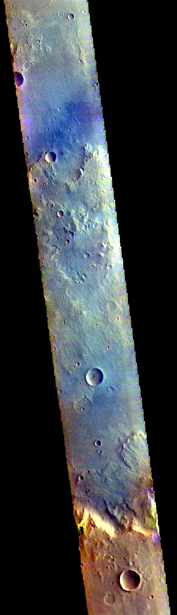 False-color slice across Mutch Crater (THEMIS_IOTD_20180927)