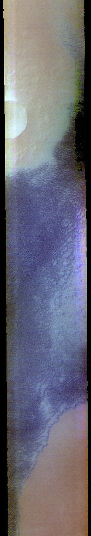 North polar dunes in false color (THEMIS_IOTD_20180912)