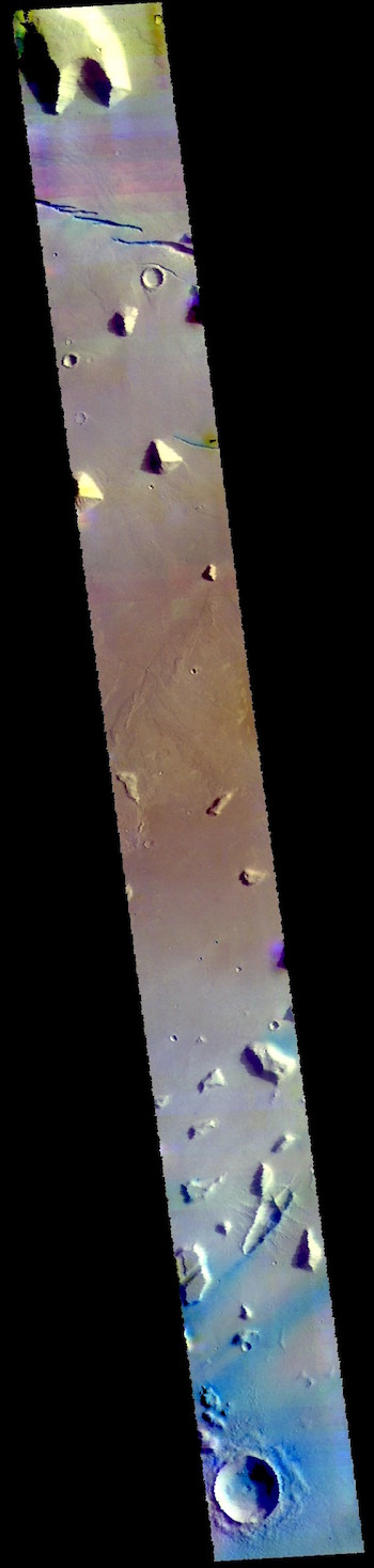 Elysium Planitia in false color (THEMIS_IOTD_20190326)