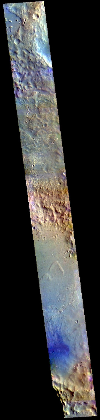 McLaughlin Crater in false color (THEMIS_IOTD_20190409)