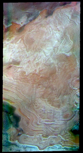 North polar layers in false color (THEMIS_IOTD_20190418)