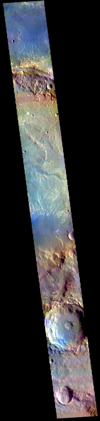 Oyama Crater in false color (THEMIS_IOTD_20190404)