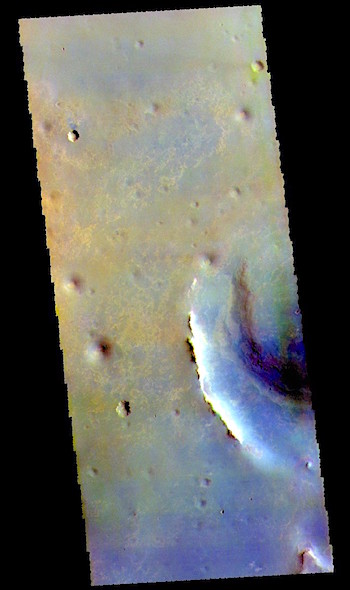 Endeavour Crater in false color (THEMIS_IOTD_20190515)