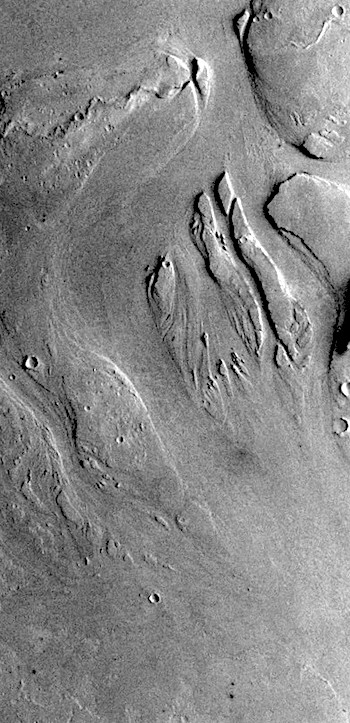 Streamlined islands in Athabasca Valles (THEMIS_IOTD_20190702)